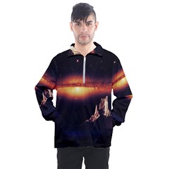 Space Star Galaxies Universe Men s Half Zip Pullover