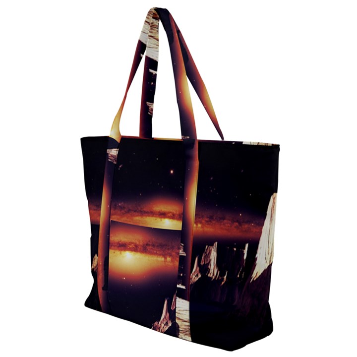 Space Star Galaxies Universe Zip Up Canvas Bag