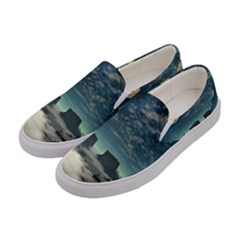 Lunar Landscape Space Mountains Women s Canvas Slip Ons by Simbadda