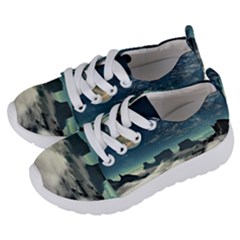 Lunar Landscape Space Mountains Kids  Lightweight Sports Shoes by Simbadda