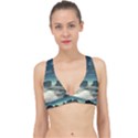 Lunar Landscape Space Mountains Classic Banded Bikini Top View1