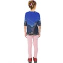 Saturn Landscape Mountains Kids  Quarter Sleeve Raglan Tee View2