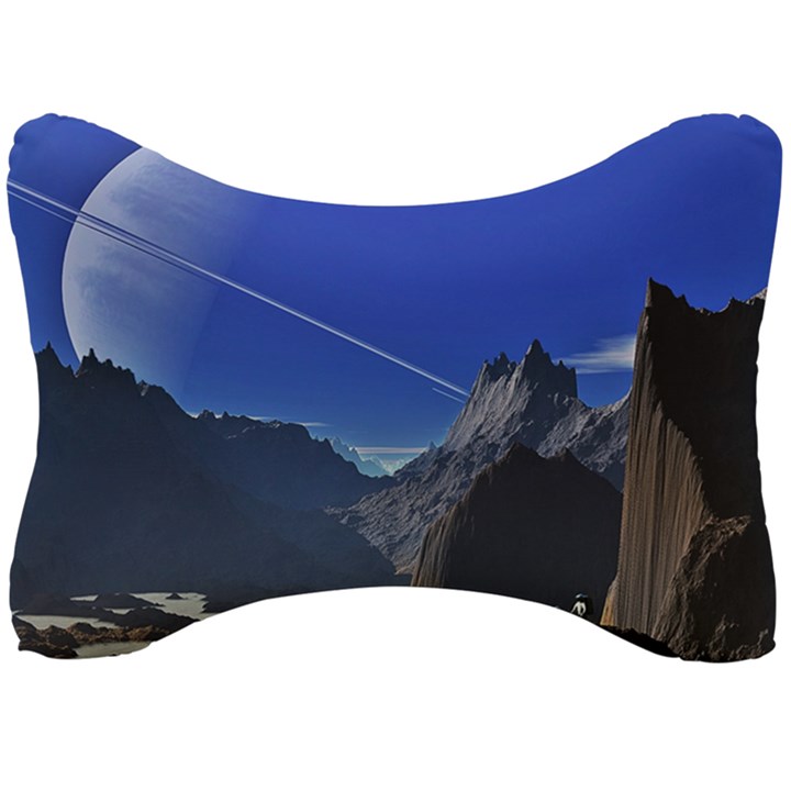 Saturn Landscape Mountains Seat Head Rest Cushion