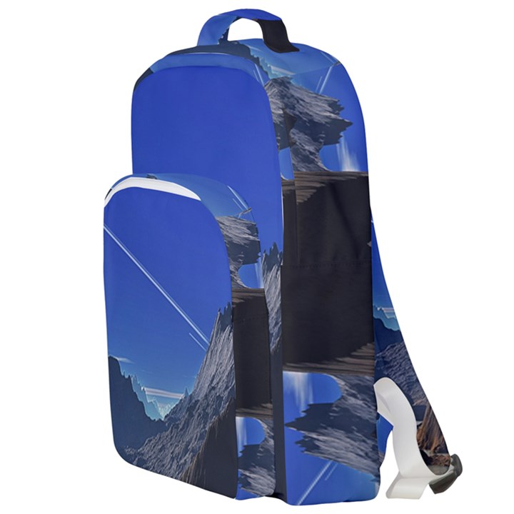 Saturn Landscape Mountains Double Compartment Backpack