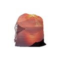 Volcano Lava Landscape Glow Lake Drawstring Pouch (Medium) View2