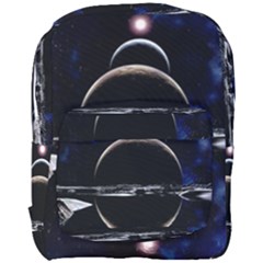 Planet Sky Lake Landscape Sun Full Print Backpack by Simbadda