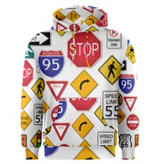 Street Signs Stop Highway Sign Men s Pullover Hoodie