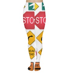 Street Signs Stop Highway Sign Tights by Simbadda