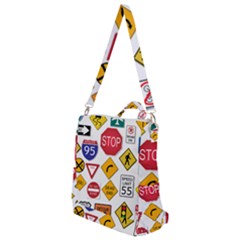 Street Signs Stop Highway Sign Crossbody Backpack by Simbadda