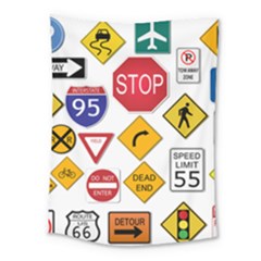 Street Signs Stop Highway Sign Medium Tapestry by Simbadda