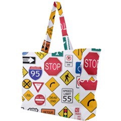 Street Signs Stop Highway Sign Simple Shoulder Bag by Simbadda