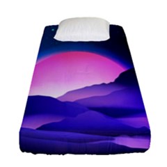 Mountain Sunrise Mountains Sunrise Fitted Sheet (single Size) by Simbadda