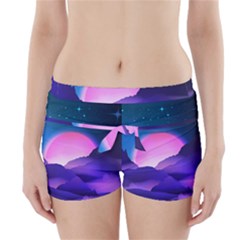 Mountain Sunrise Mountains Sunrise Boyleg Bikini Wrap Bottoms by Simbadda