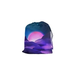 Mountain Sunrise Mountains Sunrise Drawstring Pouch (xs) by Simbadda