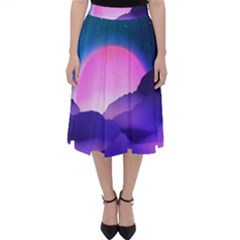 Mountain Sunrise Mountains Sunrise Classic Midi Skirt by Simbadda