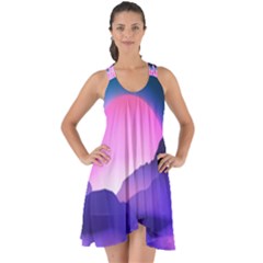 Mountain Sunrise Mountains Sunrise Show Some Back Chiffon Dress by Simbadda