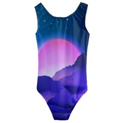 Mountain Sunrise Mountains Sunrise Kids  Cut-out Back One Piece Swimsuit by Simbadda