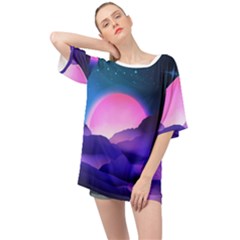 Mountain Sunrise Mountains Sunrise Oversized Chiffon Top