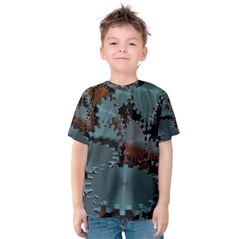 Gear Gears Technology Transmission Kids  Cotton Tee by Simbadda