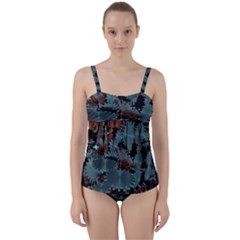 Gear Gears Technology Transmission Twist Front Tankini Set by Simbadda