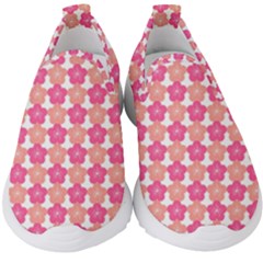 Sakura Flower Pattern Kids  Slip On Sneakers by Simbadda