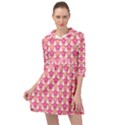 Sakura Flower Pattern Mini Skater Shirt Dress View1