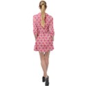 Sakura Flower Pattern Mini Skater Shirt Dress View2