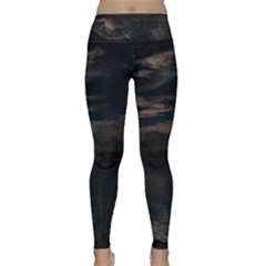 Landscape Planet Sky Lake Lightweight Velour Classic Yoga Leggings by Simbadda