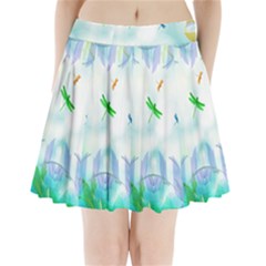 Scrapbooking Tropical Pattern Pleated Mini Skirt by Simbadda