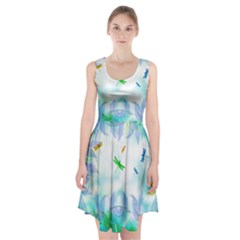 Scrapbooking Tropical Pattern Racerback Midi Dress by Simbadda