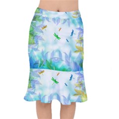 Scrapbooking Tropical Pattern Short Mermaid Skirt by Simbadda