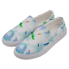 Scrapbooking Tropical Pattern Men s Canvas Slip Ons by Simbadda