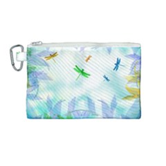 Scrapbooking Tropical Pattern Canvas Cosmetic Bag (medium) by Simbadda