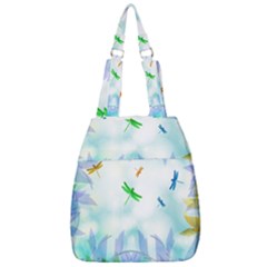 Scrapbooking Tropical Pattern Center Zip Backpack by Simbadda