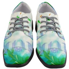 Scrapbooking Tropical Pattern Women Heeled Oxford Shoes