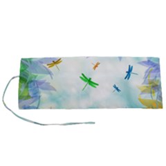 Scrapbooking Tropical Pattern Roll Up Canvas Pencil Holder (s) by Simbadda