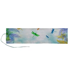 Scrapbooking Tropical Pattern Roll Up Canvas Pencil Holder (l) by Simbadda