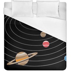 Solar System Planets Sun Space Duvet Cover (king Size) by Simbadda