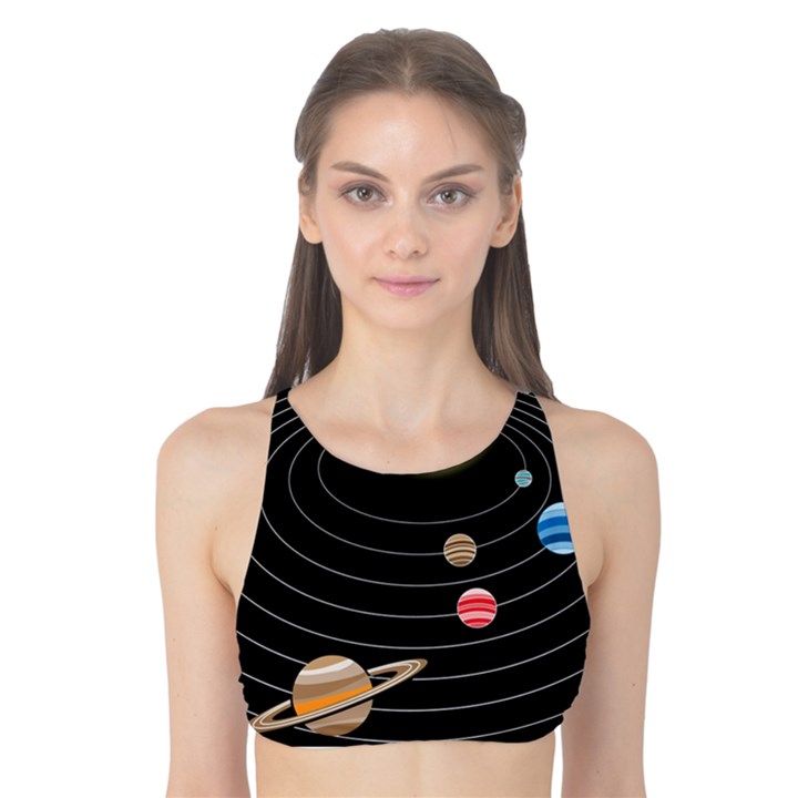 Solar System Planets Sun Space Tank Bikini Top