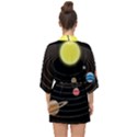 Solar System Planets Sun Space Half Sleeve Chiffon Kimono View2