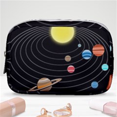 Solar System Planets Sun Space Make Up Pouch (small) by Simbadda