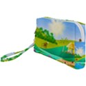 Tropical Resort Huts Lake River Wristlet Pouch Bag (Small) View1