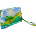 Tropical Resort Huts Lake River Wristlet Pouch Bag (Small) View2