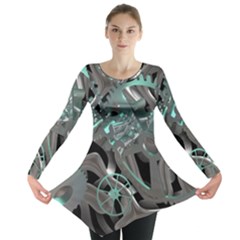 Gears Machine Machines Long Sleeve Tunic  by Bajindul