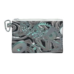 Gears Machine Machines Canvas Cosmetic Bag (medium) by Bajindul