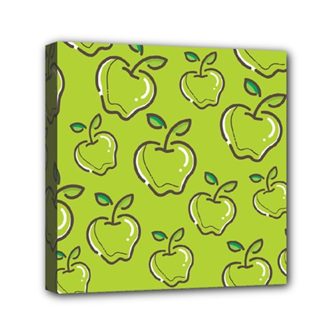 Fruit Apple Green Mini Canvas 6  X 6  (stretched)