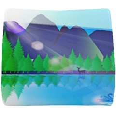 Forest Landscape Pine Trees Forest Seat Cushion by Simbadda