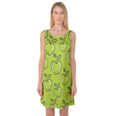 Fruit Apple Green Sleeveless Satin Nightdress