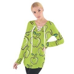 Fruit Apple Green Tie Up Tee