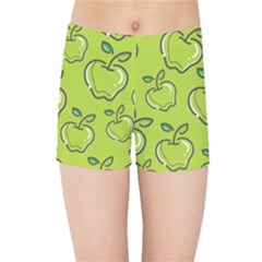 Fruit Apple Green Kids  Sports Shorts